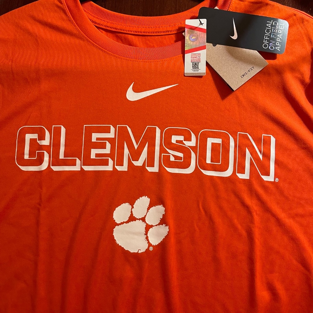Clemson Nike Dri-FIT Short Sleeve T shirt - Team Issue - NEW